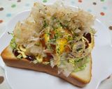 お好み焼き風トースト作り方5写真