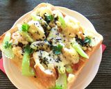ちくわとセロリの焼肉のたれトースト作り方4写真