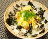 卵とサクラエビのチーズ丼作り方4写真