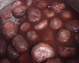 栗の渋皮煮の煮汁で栗羊羹作り方1写真