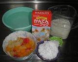 フルーツ缶で牛乳かん作り方1写真
