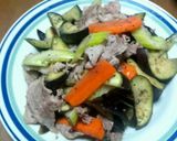 イタリアン…？豚肉と茄子のバジル風塩炒め作り方5写真