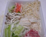 白菜・豚肉・えのき入りあんかけ皿うどん作り方2写真