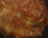 白菜・豚肉・えのき入りあんかけ皿うどん作り方13写真