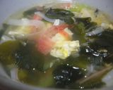 ブイヨン（カニカマと卵若芽のスープ）作り方6写真