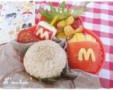 マックnaおにぎり＊ハンバーガーキャラ弁作り方6写真