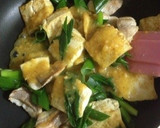 鮭と豆腐とネギの味噌バター炒め作り方4写真