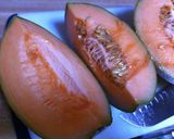 Costcoのカンタロープでカットメロン作り方3写真