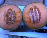 Costcoのカンタロープでカットメロン作り方2写真