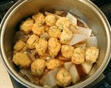 鶏つくねとしめじの煮もの作り方4写真