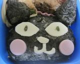ハロウィン黒猫弁当（キャラ弁）作り方2写真