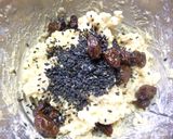 胡麻黒糖入りごはん団子　栗粒あん添え作り方4写真