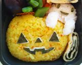 ハロウィンキャラ弁(ご飯系)覚え書き作り方1写真