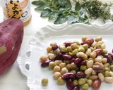 さつまいもとお豆のサラダ作り方1写真