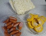とうもろこしウインナーうどん鍋　作り方1写真