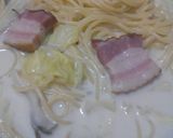 簡単！しょうが豆乳スープパスタ作り方4写真
