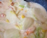 白菜とエビの中華クリーム煮作り方9写真