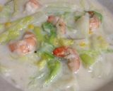 白菜とエビの中華クリーム煮作り方10写真