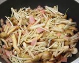 キノコたっぷり和風パスタ。作り方3写真
