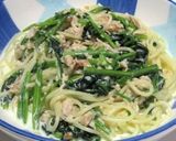 鮭とホウレンソウのクリームパスタ作り方7写真