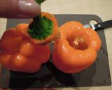 ハロウィン仕様★パプリカの肉詰め作り方1写真