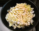 白菜と春雨の炒め物　すき焼き風作り方4写真