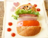 にっこり♪ハンバーガーデコパン☆作り方3写真