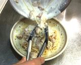 スモークチキンときのこのクリームパスタ♪作り方7写真