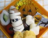 ハロウィン☆キャラ弁ミイラウィンナー作り方5写真
