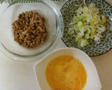 納豆とたまごのお味噌汁作り方1写真