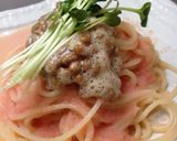 明太子納豆のレモン風味パスタ❤作り方3写真