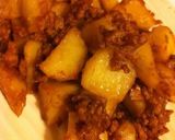 <給食の味>揚げじゃがいものそぼろ煮作り方6写真