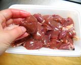鶏レバーと牛蒡と蒟蒻の煮物・山椒風味作り方1写真