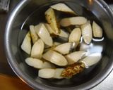 鶏レバーと牛蒡と蒟蒻の煮物・山椒風味作り方4写真