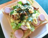 魚ニソ×しらす×セロリのトースト作り方5写真