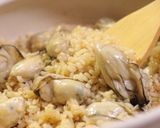土鍋で牡蠣ピラフ。作り方13写真