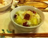 塩麹でホクホクさつまいもご飯作り方4写真