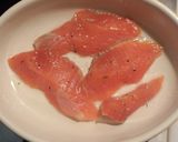 鮭と茸の目玉オーブン焼き-トマトソース-作り方1写真