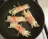 おつまみお弁当に♪えのきの甘辛ベーコン巻作り方3写真