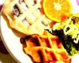 お豆腐モッフル:）（ハム×チーズ）作り方6写真