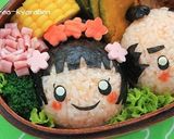 時代劇風★姫ちゃん＆殿くん　キャラ弁作り方7写真