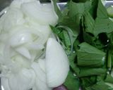 ☆葉もの野菜と卵の中華スープ☆作り方1写真