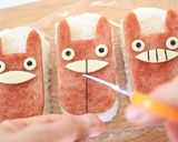 簡単トトロのスパムにぎり　キャラ弁作り方13写真