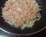 フライパンで★焼きチーズのケチャご飯ピザ作り方3写真