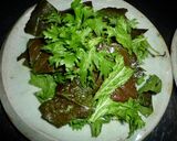 高菜と壬生菜のサラダ～秋　京都カフェ作り方1写真