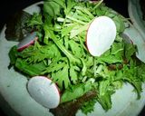 高菜と壬生菜のサラダ～秋　京都カフェ作り方5写真