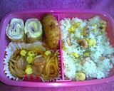 お弁当に　クルクルハム巻き玉子作り方5写真