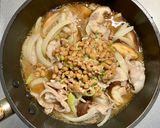 豚バラ肉と小松菜と椎茸と納豆の味噌炒め作り方6写真