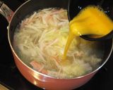 ＊キャベツとカニカマの卵スープ＊作り方3写真