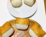 可愛い帽子のお稲荷パンダ♪弁当やランチに作り方3写真